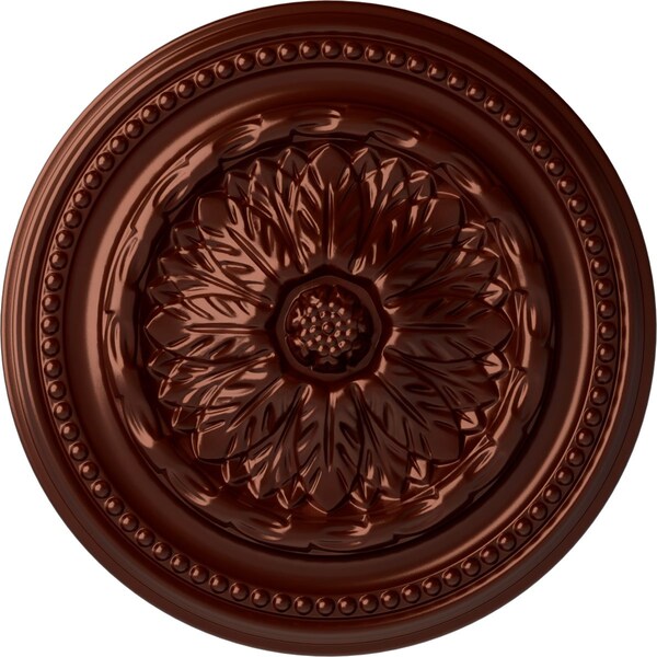 Ekena Millwork Chester Ceiling Medallion (Fits Canopies up to 2 1/4"), 15 3/4"OD x 1 7/8"P, Antique Copper CM15CHACS - main